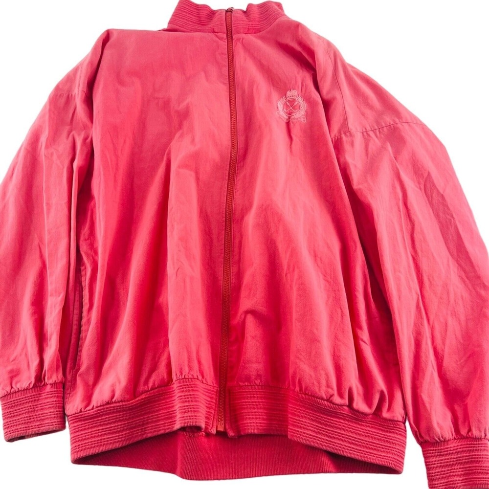 SK Sport Vintage Jacket Women's Medium Pink Full‎ Zip Lightweight